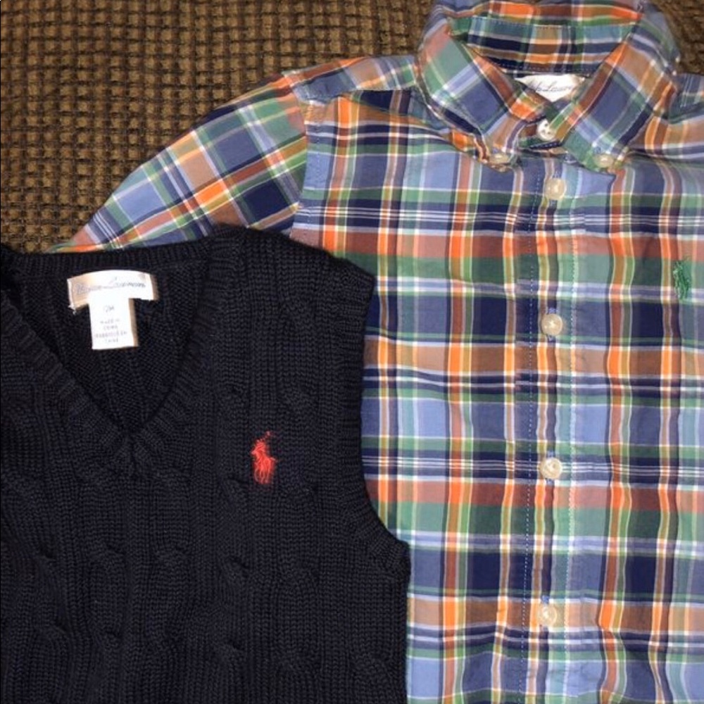 Polo Ralph Lauren sweater vest / button down